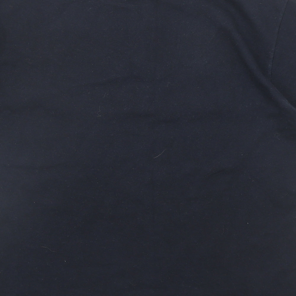 Fruit of the Loom Mens Black Cotton T-Shirt Size M Crew Neck - Mahones