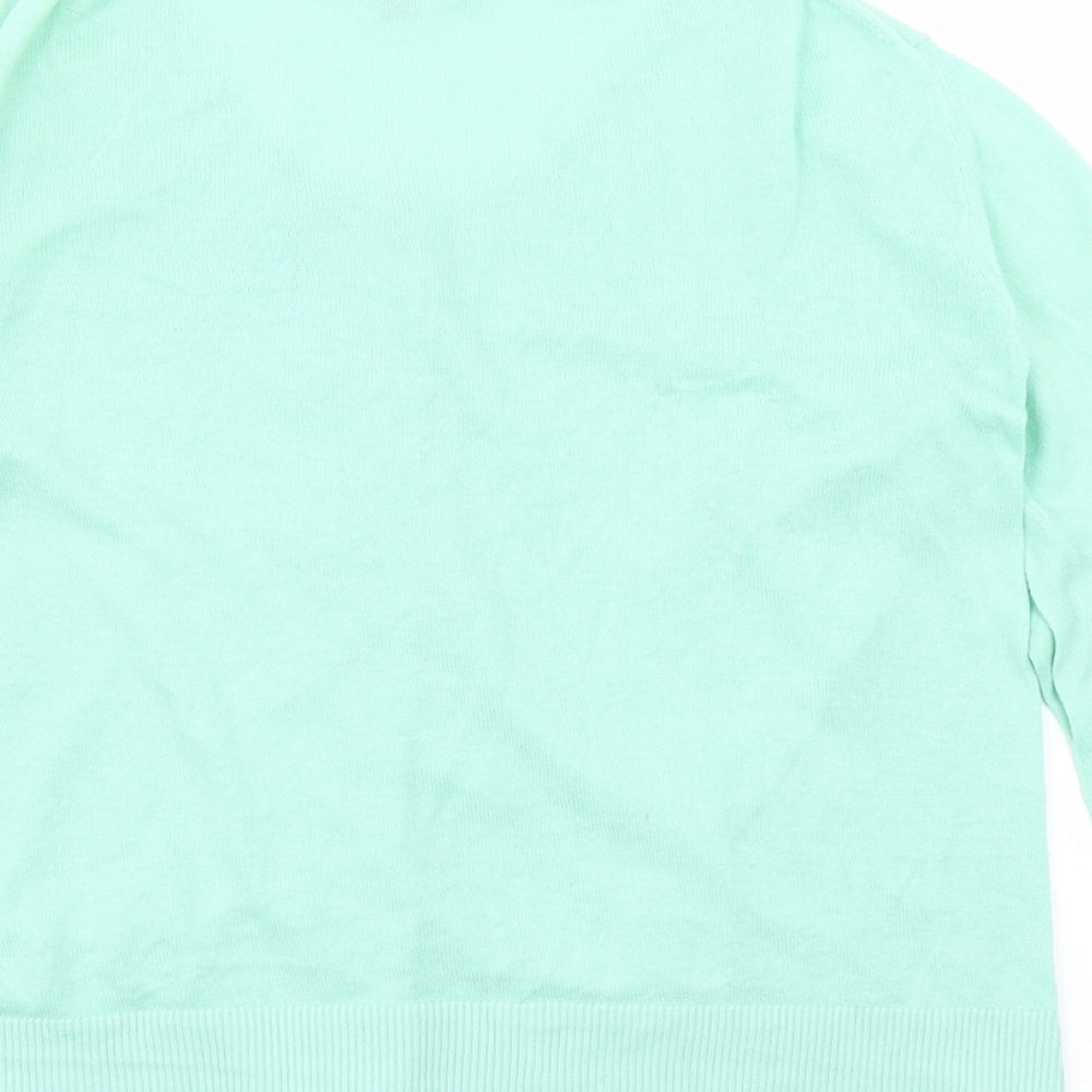 Gap Womens Green Round Neck Cotton Cardigan Jumper Size S