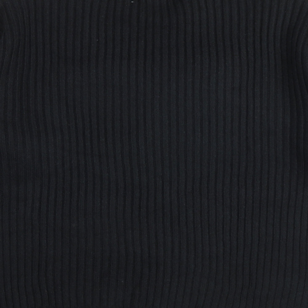 Marks & Spencer Womens Black Round Neck Polyester Pullover Jumper Size M