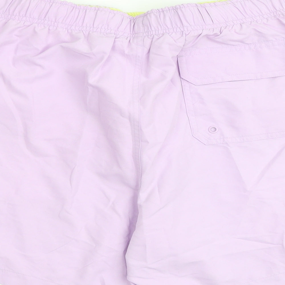 Marks & Spencer Mens Purple Polyester Bermuda Shorts Size 3XL L6 in Regular Drawstring