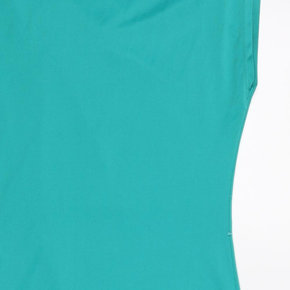 Morgan Womens Blue Polyester Shift Size S Cowl Neck Pullover