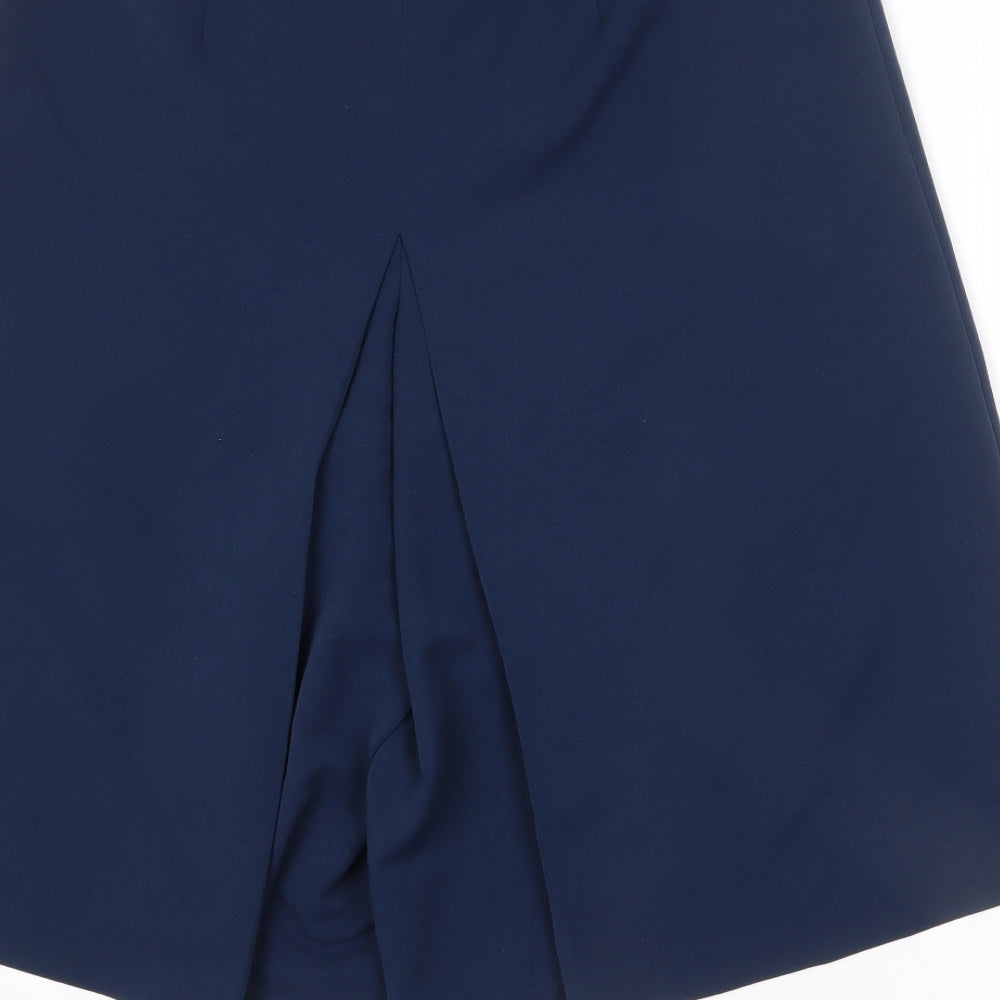 Artigiano Womens Blue Polyester Capri Trousers Size 18 L20 in Regular Zip