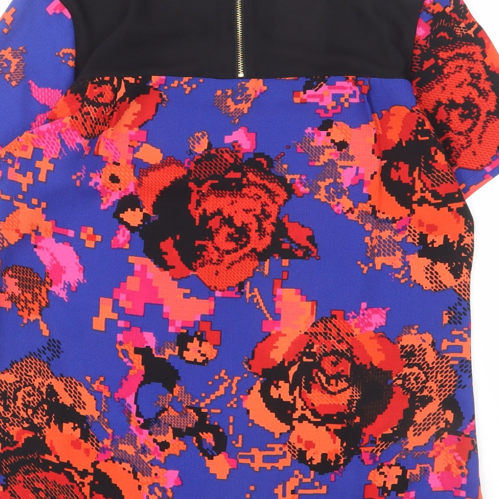 Marks & Spencer Womens Multicoloured Polyester Basic Blouse Size 12 Round Neck