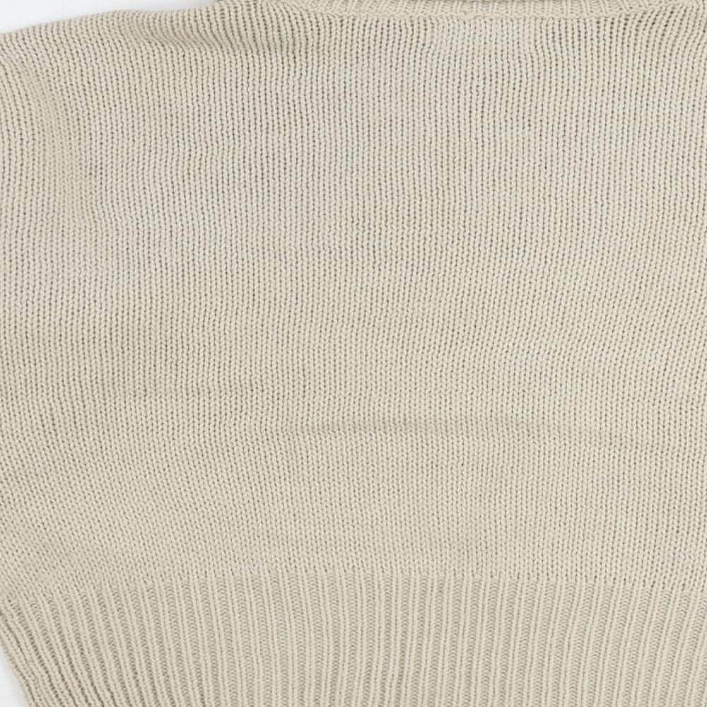 Only Womens Beige Roll Neck Acrylic Pullover Jumper Size M