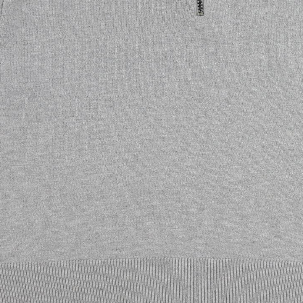 H&M Womens Grey Round Neck Polyester Pullover Jumper Size L
