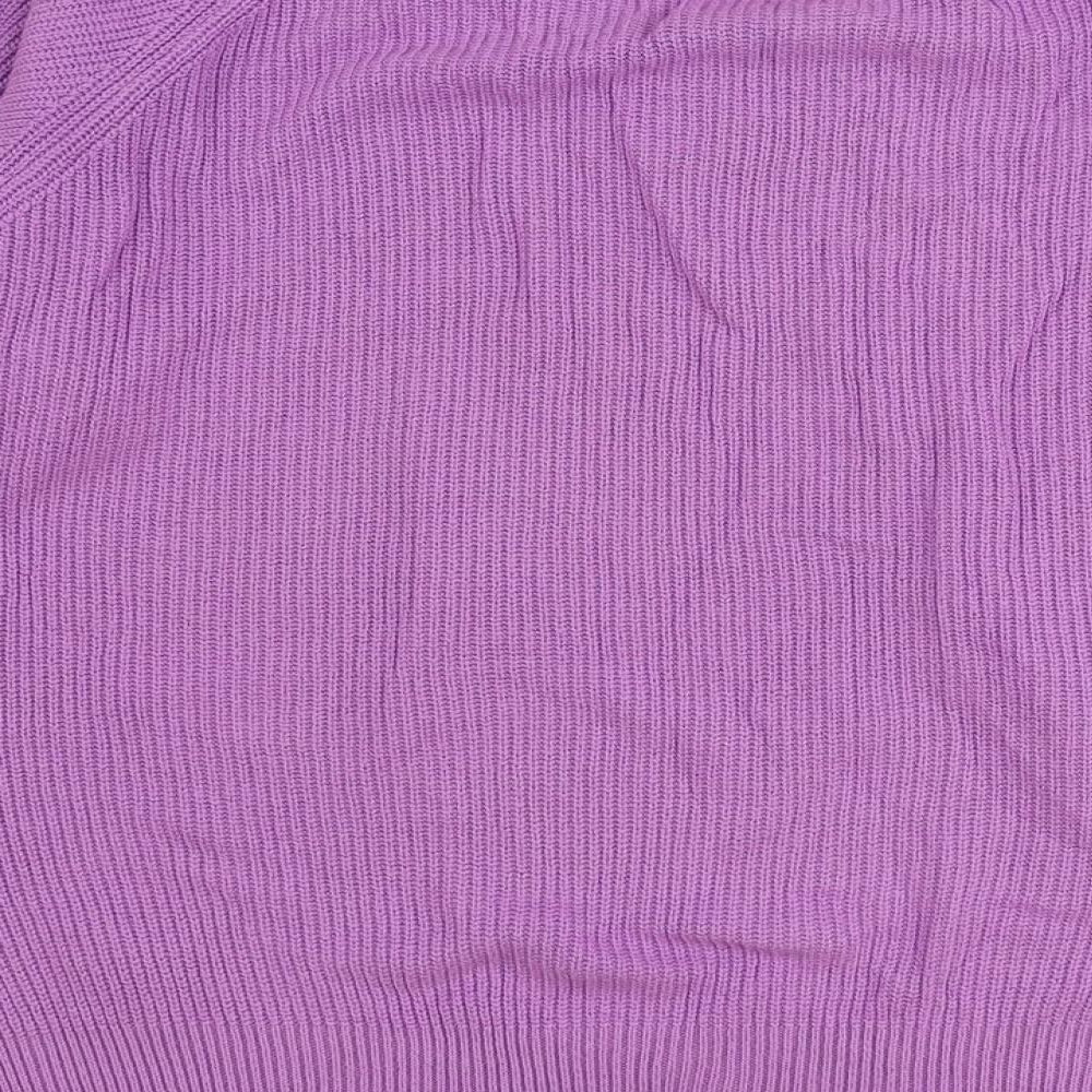 VERO MODA Womens Purple Round Neck Viscose Pullover Jumper Size M