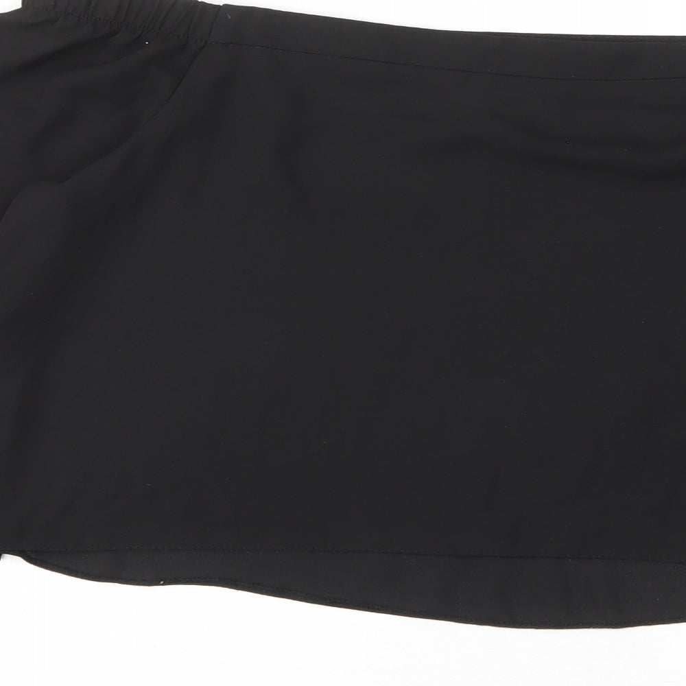 New Look Womens Black Polyester Basic Blouse Size 8 Off the Shoulder - Flow arms
