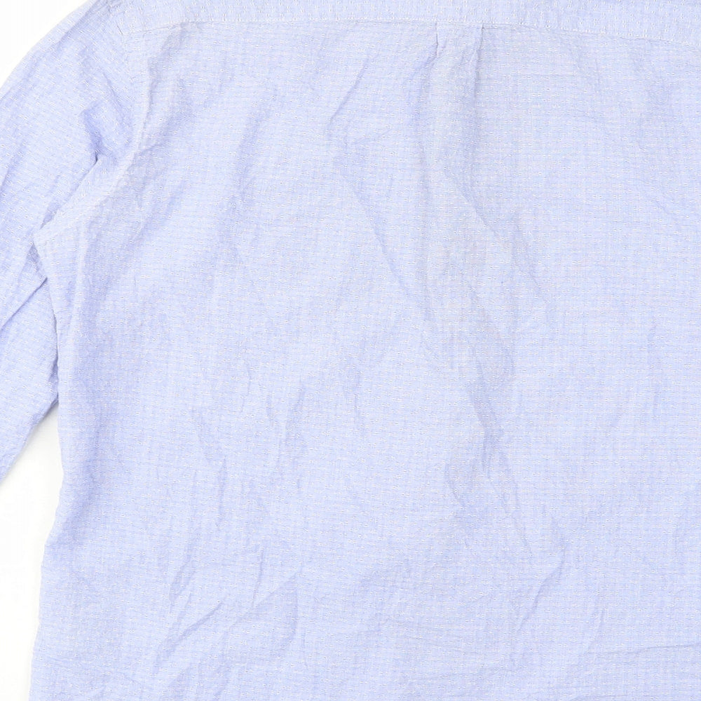 Gap Mens Blue Cotton Button-Up Size M Collared Button - Pocket