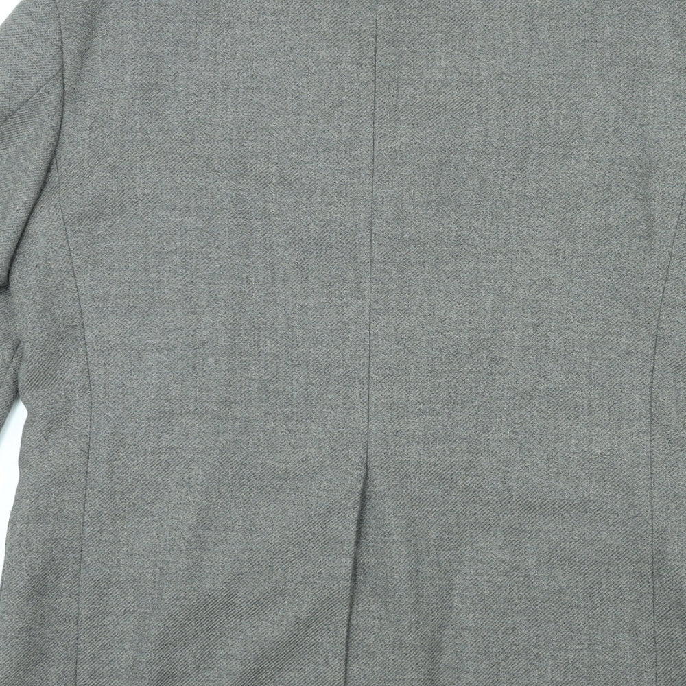 St Michael Mens Grey Wool Jacket Suit Jacket Size M Regular - Vintage