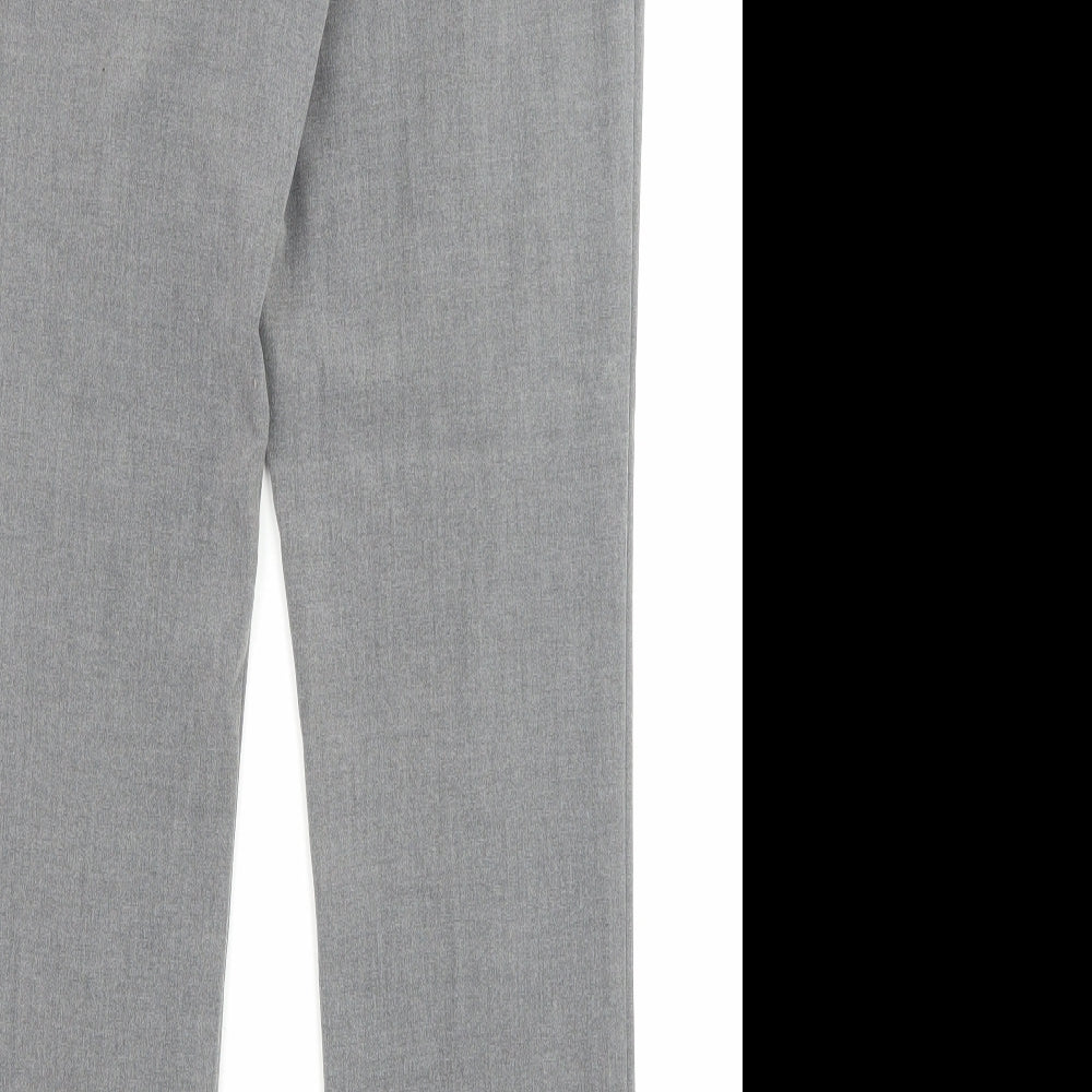 Epilogue Womens Grey Polyester Trousers Size 10 L30 in Regular Zip
