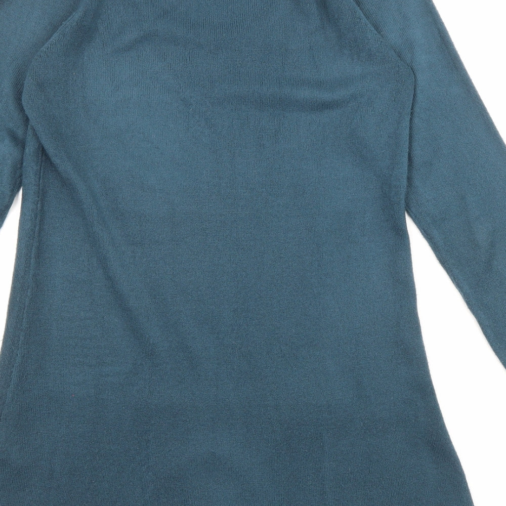 New Look Womens Black Acrylic A-Line Size 10 Scoop Neck Pullover