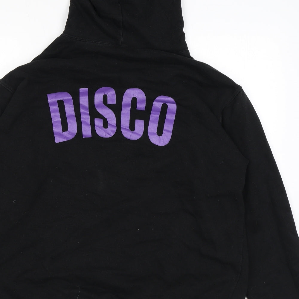 Stars & Stripes Mens Black Polyester Pullover Hoodie Size L - Disco