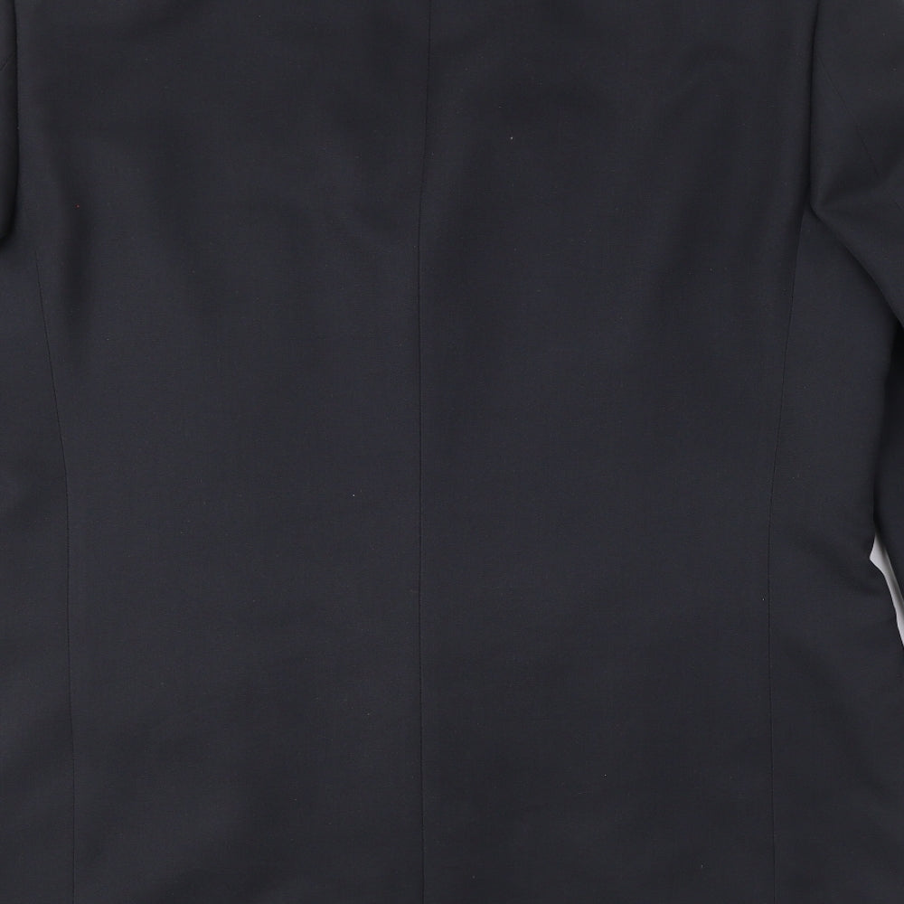 Marks & Spencer Mens Black Polyester Jacket Suit Jacket Size 42 Regular
