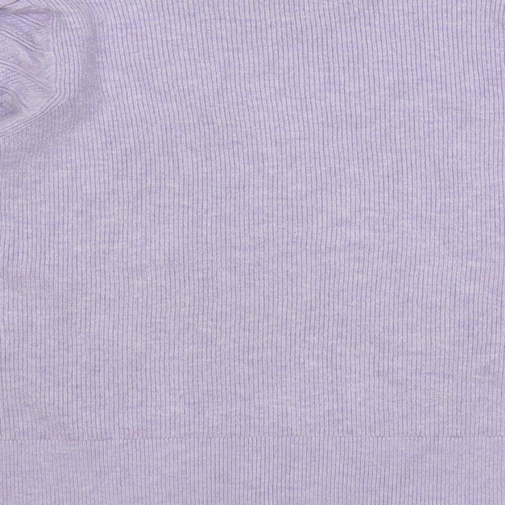 Marks & Spencer Womens Purple Crew Neck Viscose Pullover Jumper Size 18