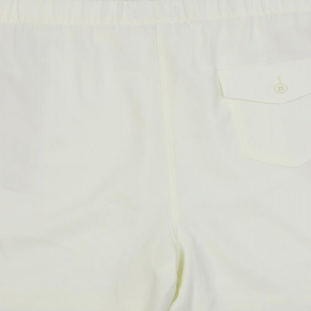 Marks & Spencer Womens Ivory Polyester Basic Shorts Size 24 L5 in Regular - Elastic Waist