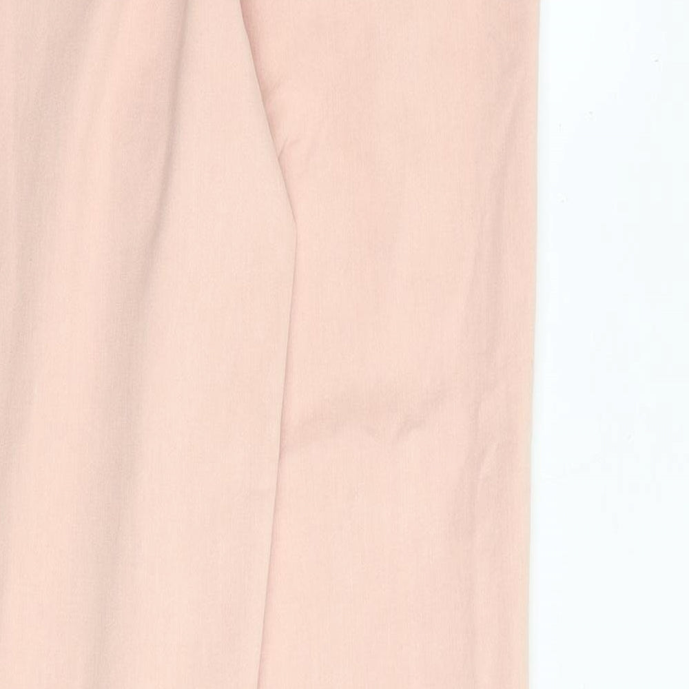Marks & Spencer Womens Pink Cotton Straight Jeans Size 6 L30 in Regular Zip