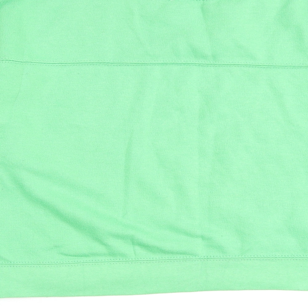 Zara Womens Green Cotton Pullover Sweatshirt Size M Pullover