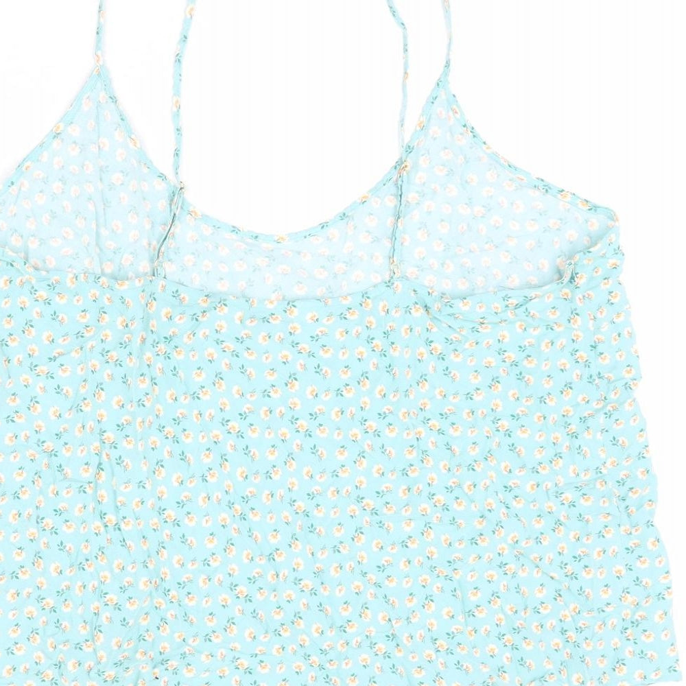 Ghost Womens Blue Floral Viscose Camisole Tank Size 20 Scoop Neck