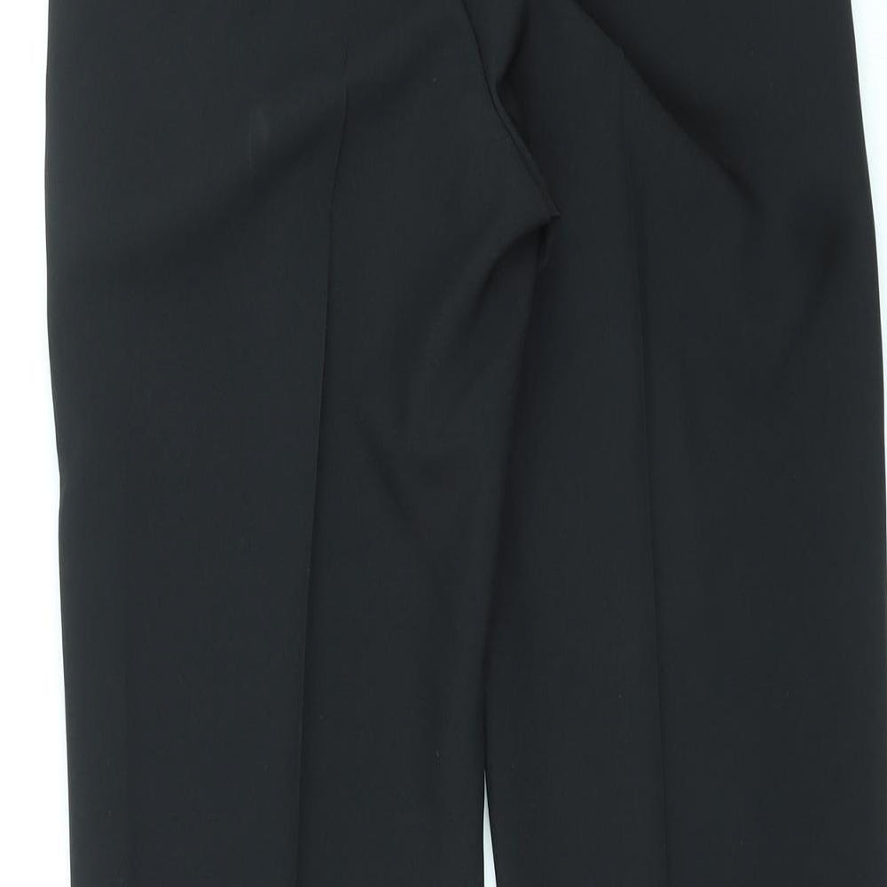 Debenhams Womens Black Polyester Trousers Size 32 in L29 in Regular Zip