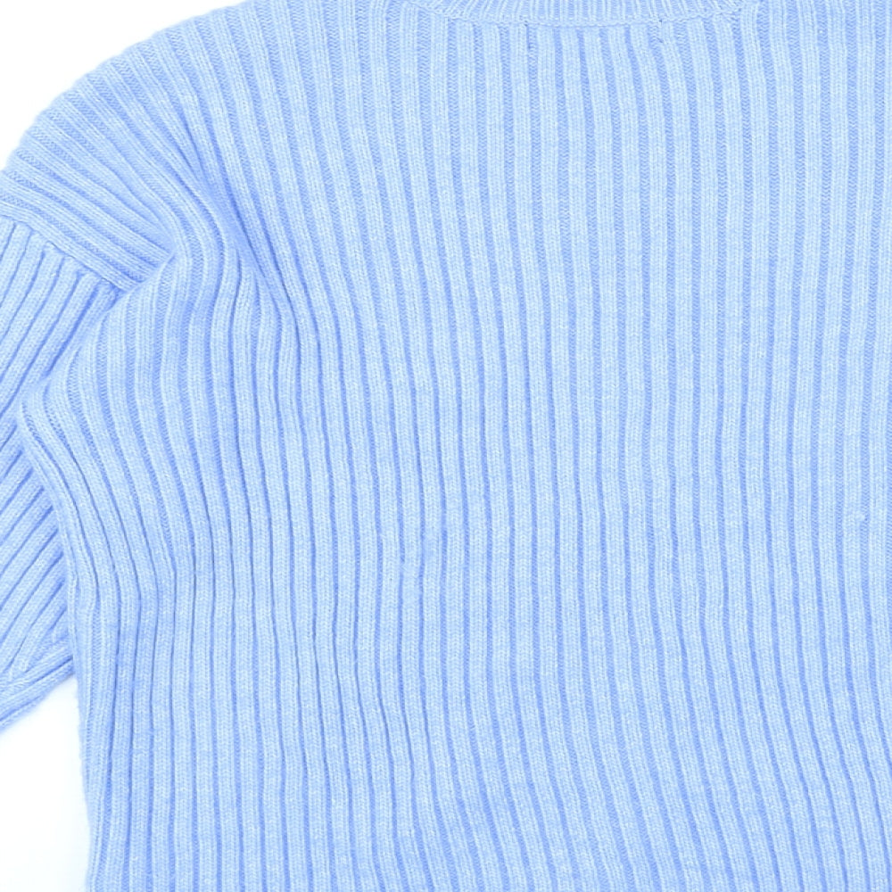 Marks & Spencer Womens Purple Round Neck Polyester Pullover Jumper Size M