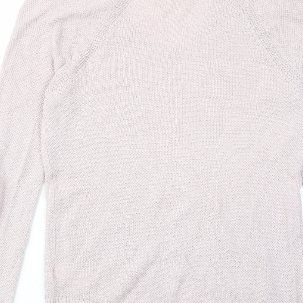 Gap Womens Pink Crew Neck Cotton Pullover Jumper Size S