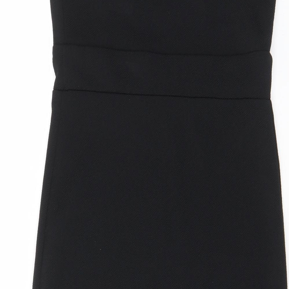 New Look Womens Black Polyester Bodycon Size 12 V-Neck Pullover - Lace