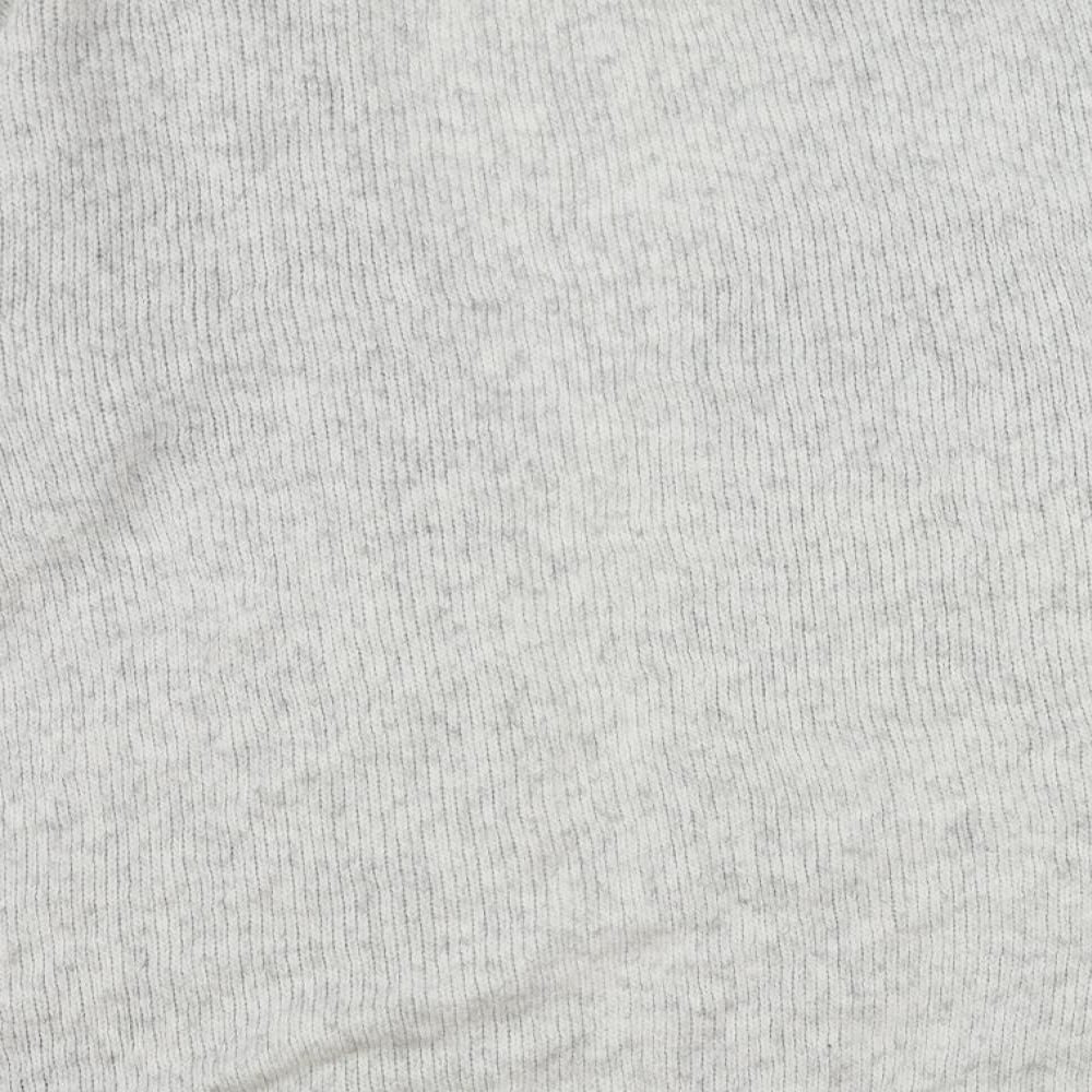 H&M Womens Grey V-Neck Acrylic Cardigan Jumper Size S