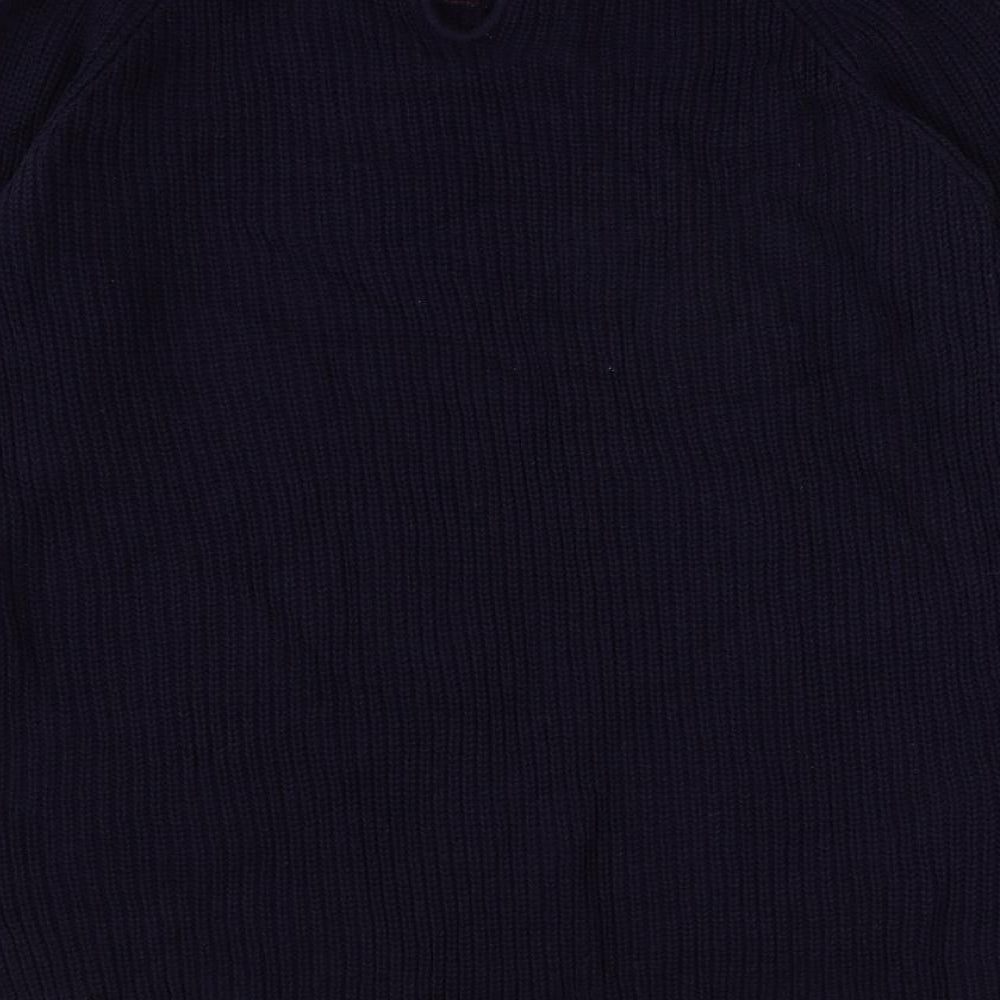 NEXT Womens Blue Collared Cotton Pullover Jumper Size 10