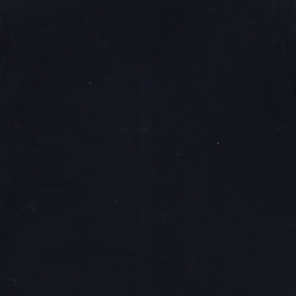 Anne Brooks Womens Black Overcoat Coat Size 16 Button
