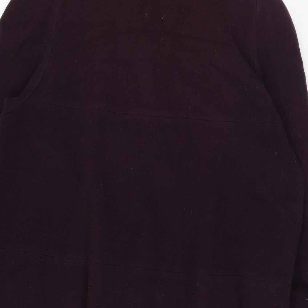 NuAge Womens Purple Overcoat Coat Size 16 Button