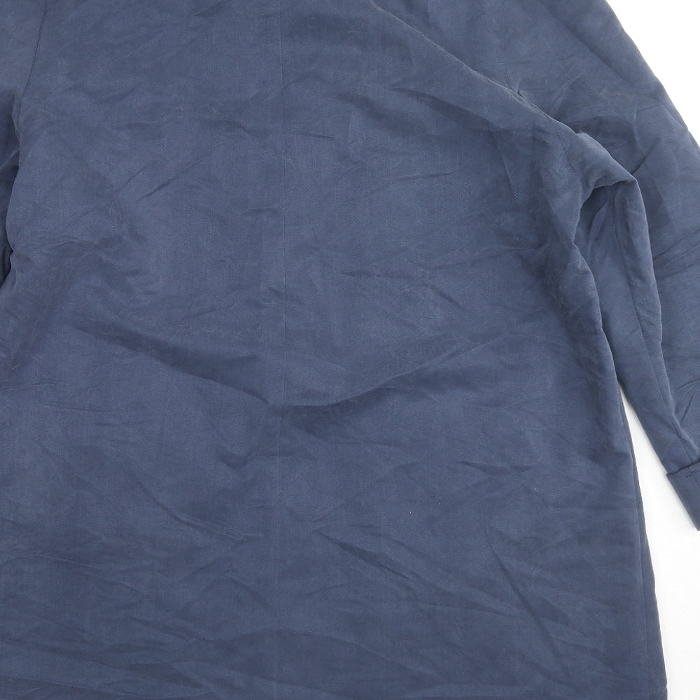 London Fog Womens Blue Overcoat Coat Size 14 Button