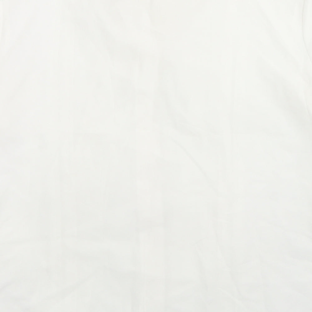 C&A Womens White Polyester Basic Button-Up Size 16 Collared