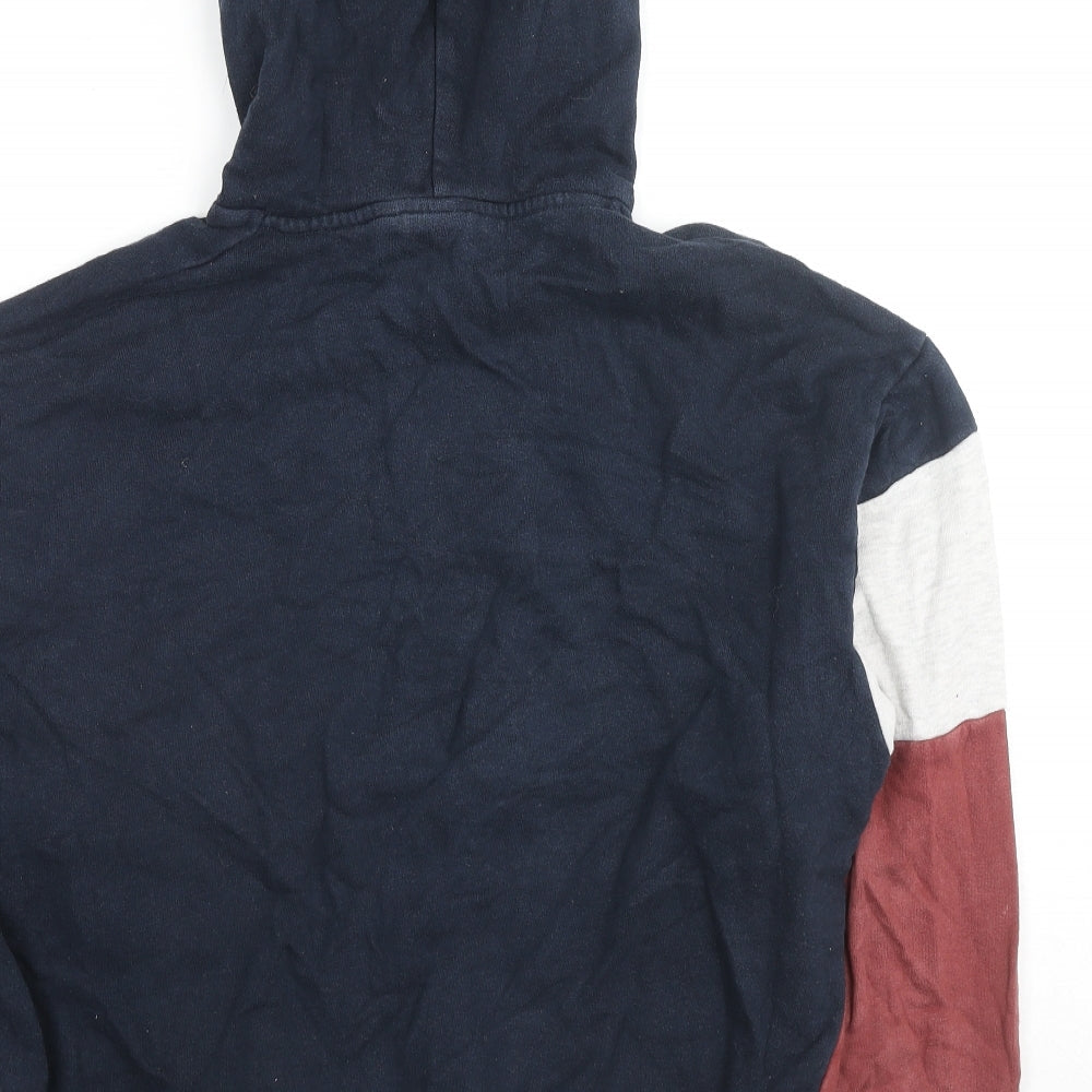 ASOS Mens Multicoloured Cotton Pullover Hoodie Size XS - Colourblock Pattern