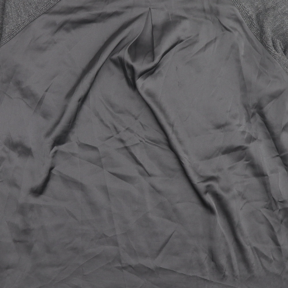 Marks & Spencer Womens Grey Round Neck Acrylic Pullover Jumper Size 8