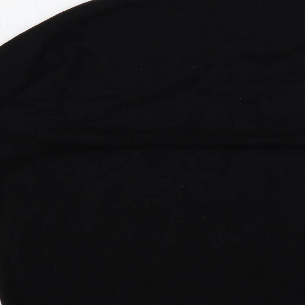 Marks & Spencer Womens Black V-Neck Acrylic Pullover Jumper Size M