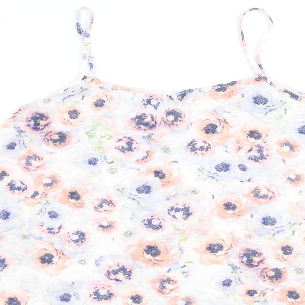 Dorothy Perkins Womens Multicoloured Floral Polyester Camisole Tank Size 14 Scoop Neck