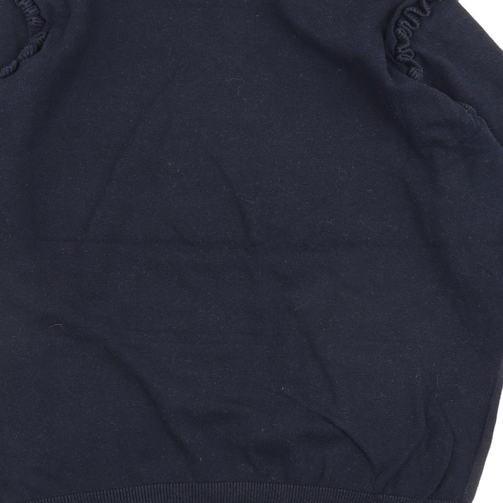 Dorothy Perkins Womens Blue Round Neck Cotton Pullover Jumper Size 8