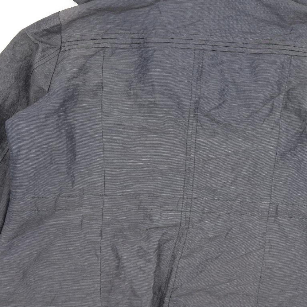 Per Una Womens Grey Rain Coat Coat Size 14 Snap