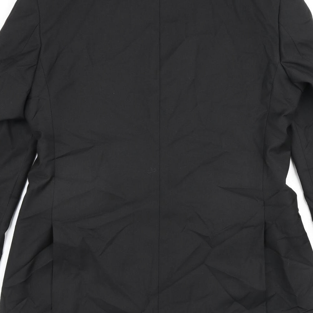 Marks & Spencer Mens Black Polyester Jacket Blazer Size 38 Regular