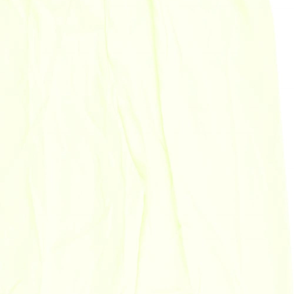 Marks and Spencer Womens Green Polyester Trousers Size 20 L31 in Regular Tie