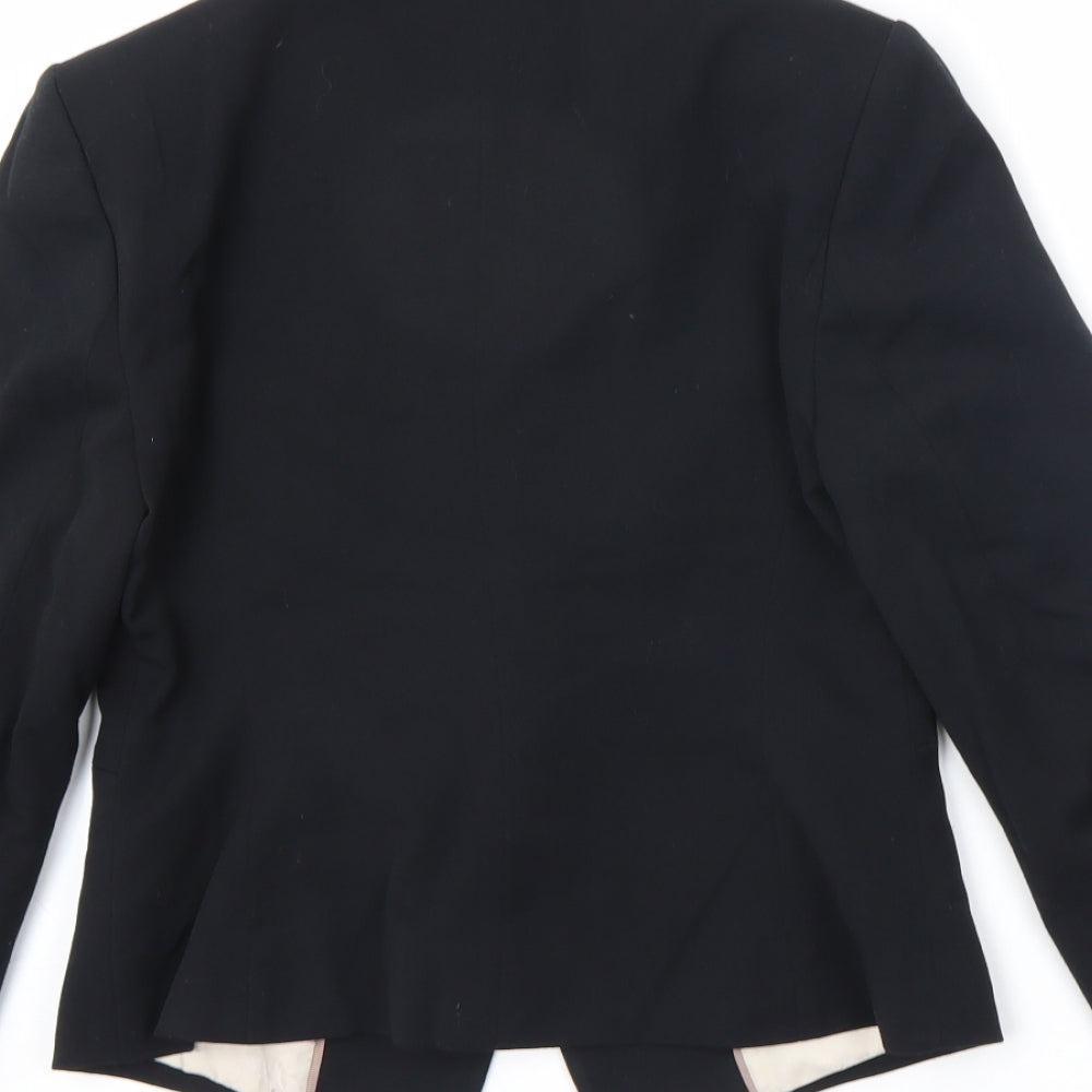 Marks & Spencer Womens Black Jacket Blazer Size 8 Button