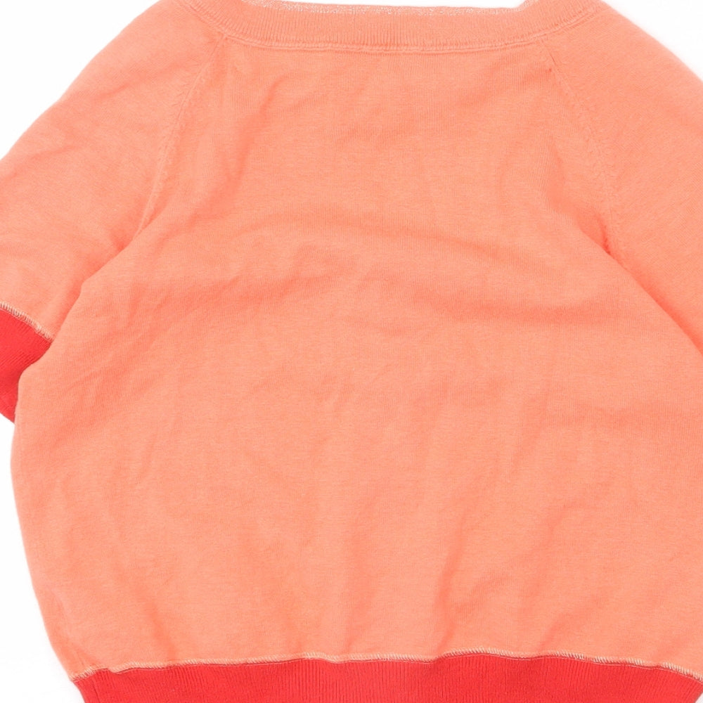 Pepe Jeans Womens Pink V-Neck Cotton Cardigan Jumper Size S