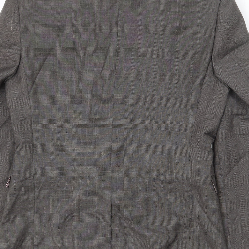 NEXT Mens Grey Polyester Jacket Blazer Size 36 Regular