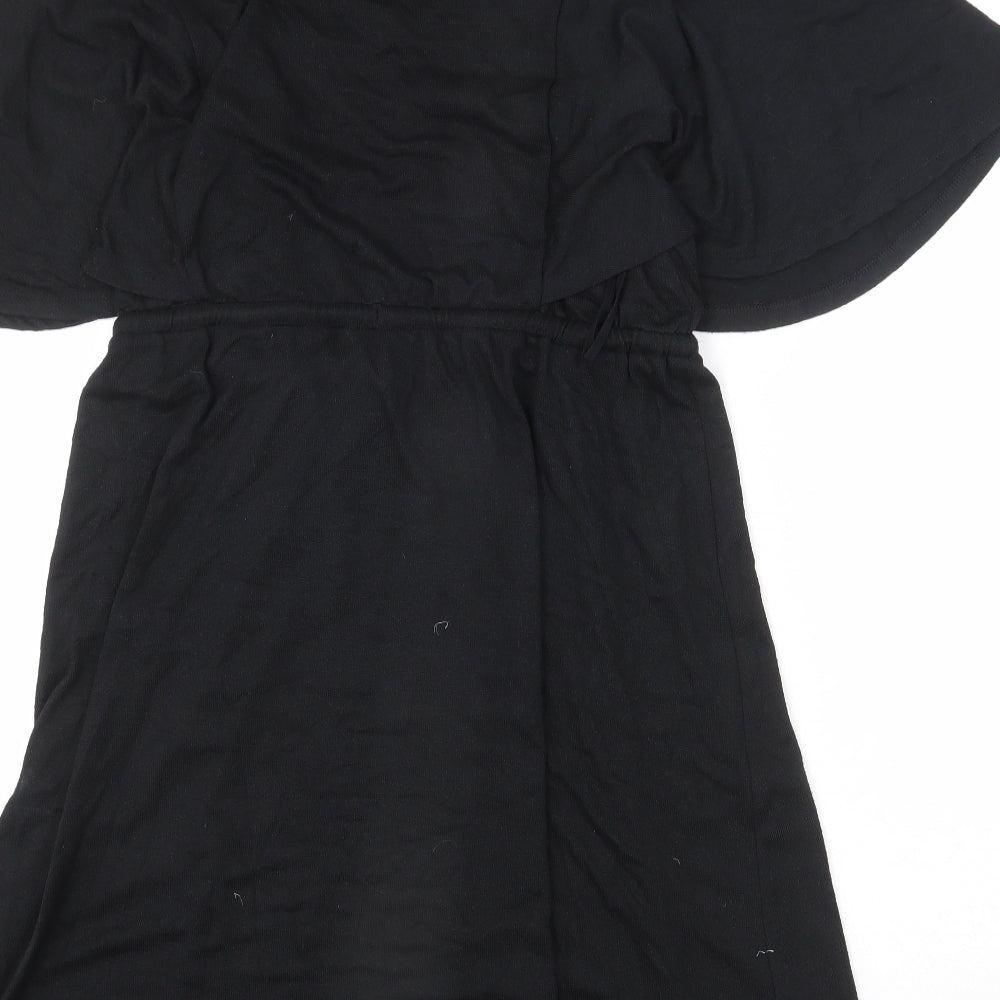 Gap Womens Black Polyester A-Line Size M V-Neck Pullover - Bows