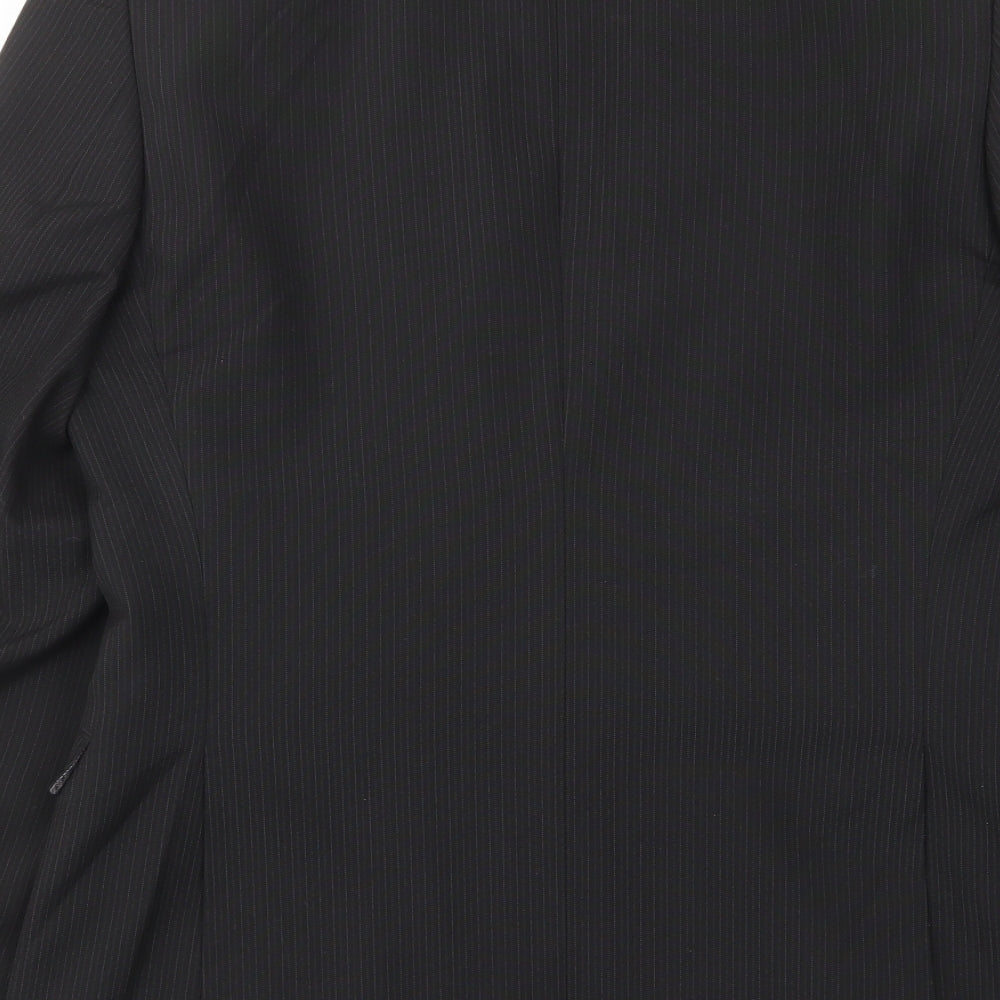Marks & Spencer Mens Black Polyester Jacket Suit Jacket Size 38 Regular - Inside pockets