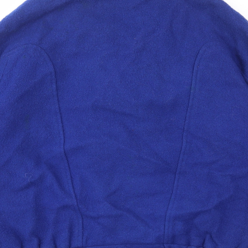 Littlewoods Womens Blue Jacket Size 12 Button - Pockets, Collared