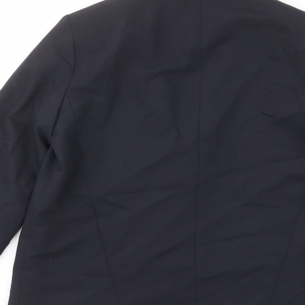 Topshop Womens Blue Jacket Blazer Size 10 Hook & Eye