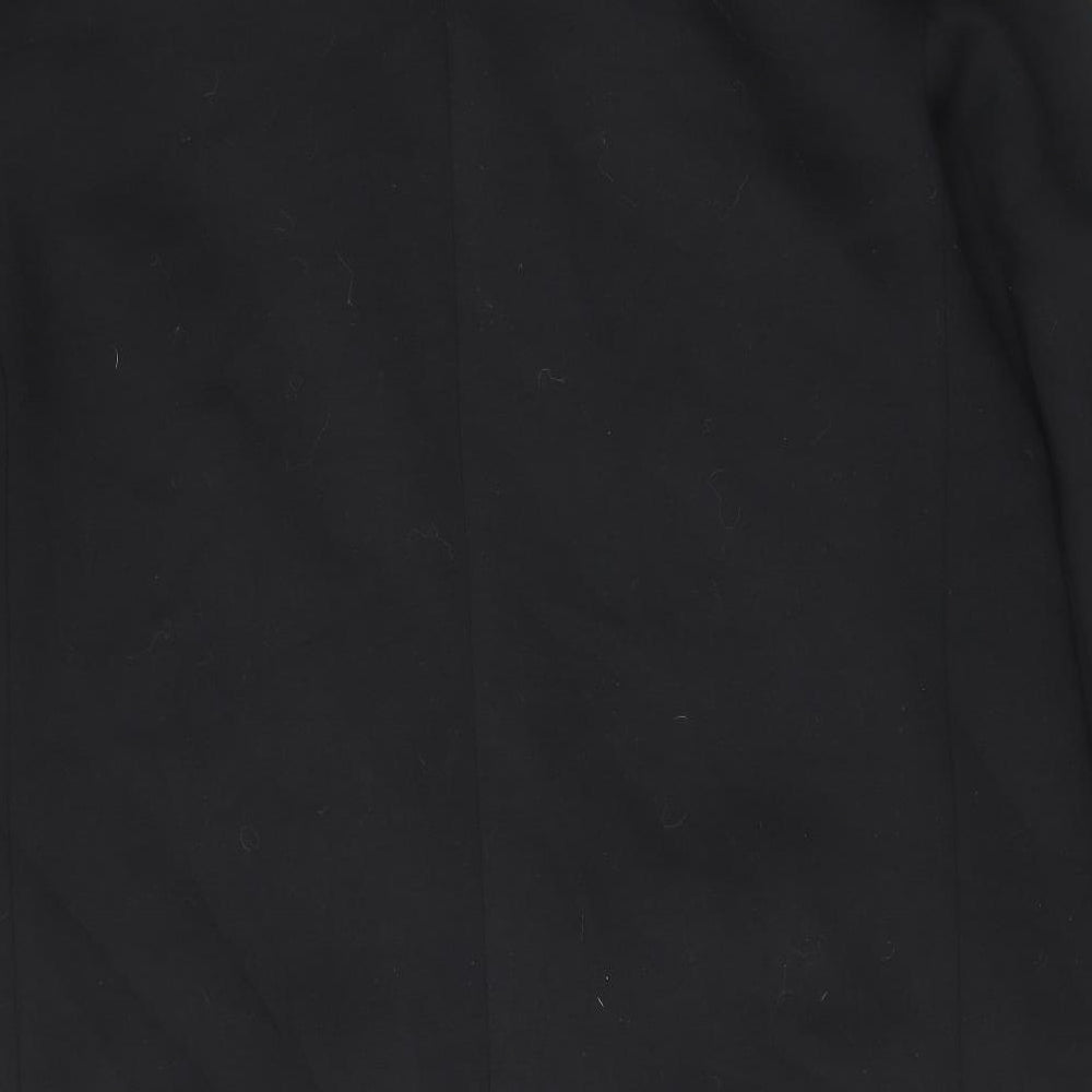 ASOS Womens Black Overcoat Coat Size 18 Button - Pockets