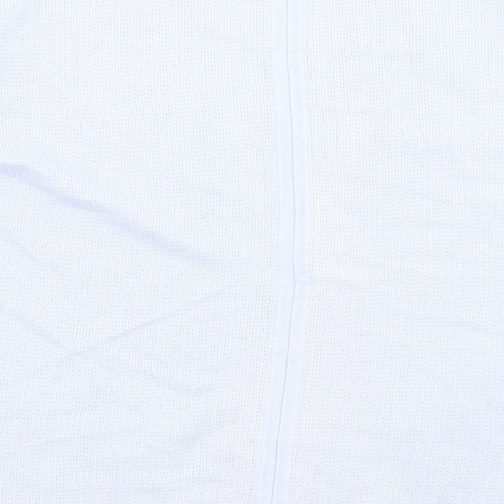 Monsoon Womens Blue Round Neck Cotton Cardigan Jumper Size S