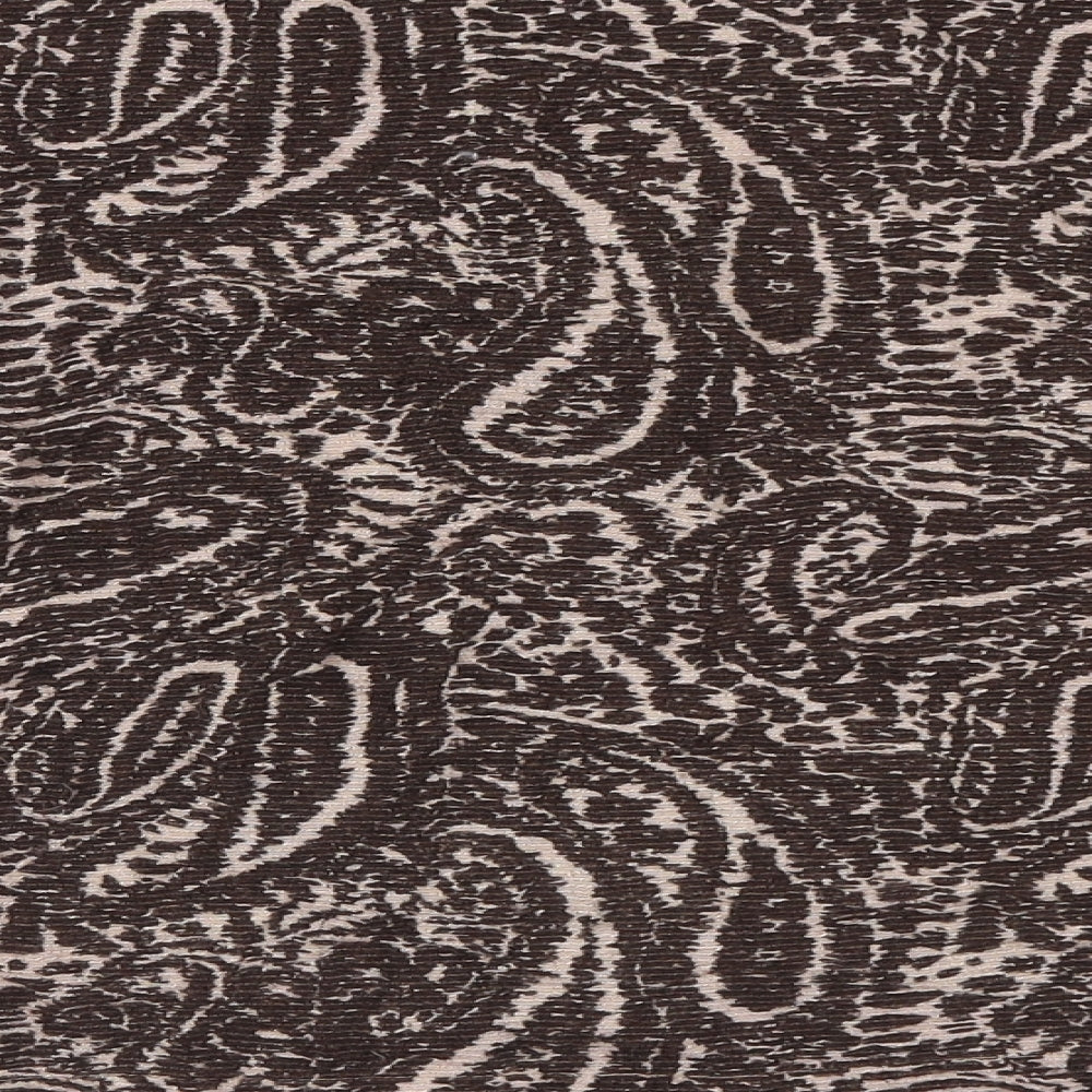 Adini Womens Brown V-Neck Paisley Viscose Cardigan Jumper Size M - Size M-L